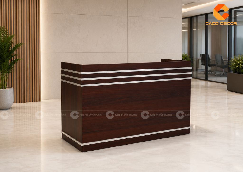 Quầy Lễ Tân Gỗ Công Nghiệp: 25+ Mẫu Đẹp Giá Xưởng TPHCM 10