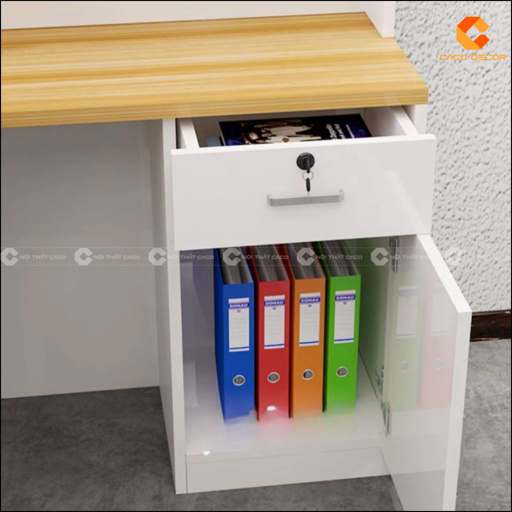 Quầy Lễ Tân Gỗ Công Nghiệp QLT025 Nhỏ Gọn Hiện Đại 1