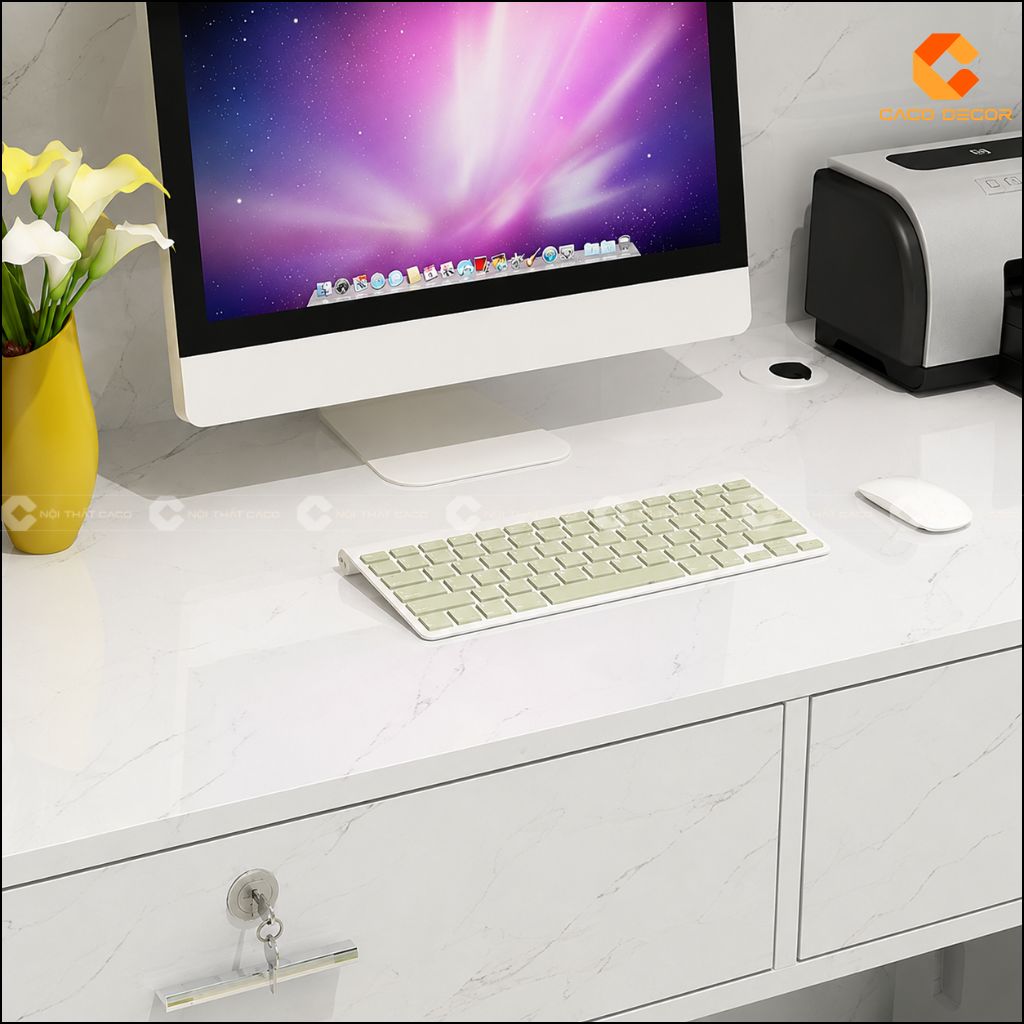 Quầy Lễ Tân Gỗ Công Nghiệp QLT027 Thanh Lịch | CaCo 1