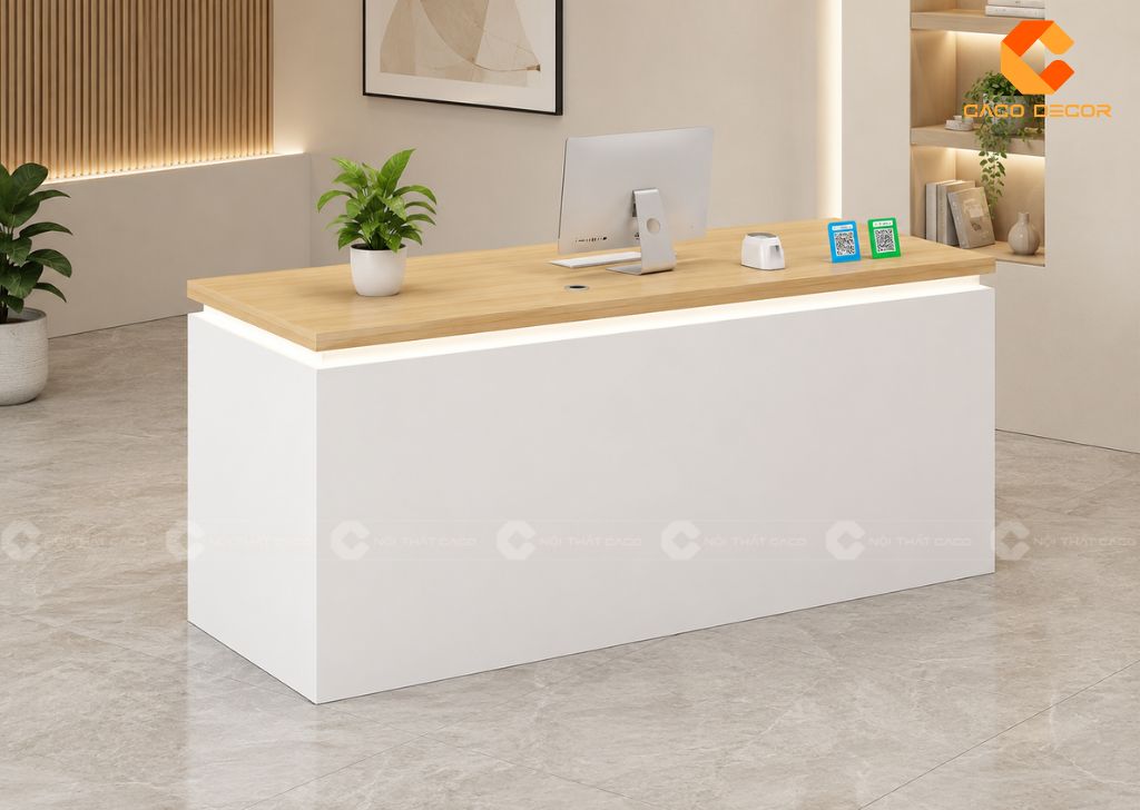 Quầy Lễ Tân Gỗ Công Nghiệp: 25+ Mẫu Đẹp Giá Xưởng TPHCM 19
