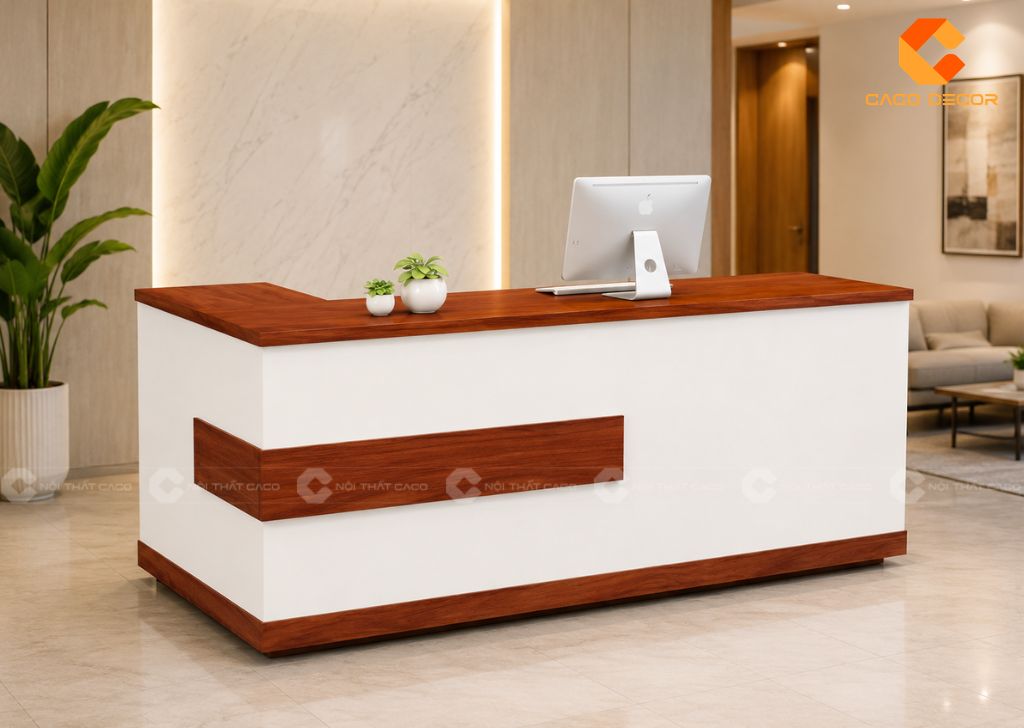 Quầy Lễ Tân Gỗ Công Nghiệp: 25+ Mẫu Đẹp Giá Xưởng TPHCM 22