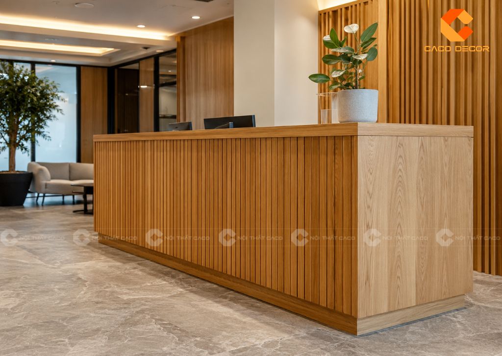 20+ Mẫu Quầy Lễ Tân Gỗ Tự Nhiên Bền Đẹp Giá Xưởng 3