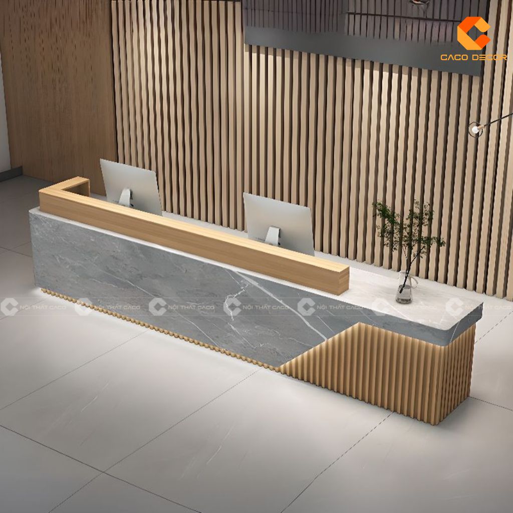 Quầy Lễ Tân Gỗ Công Nghiệp QLT021 Sang Trọng 4