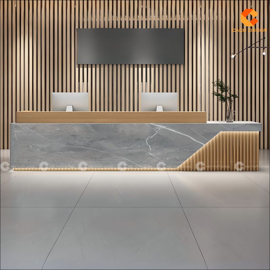 Quầy Lễ Tân Gỗ Công Nghiệp QLT021 Sang Trọng 5
