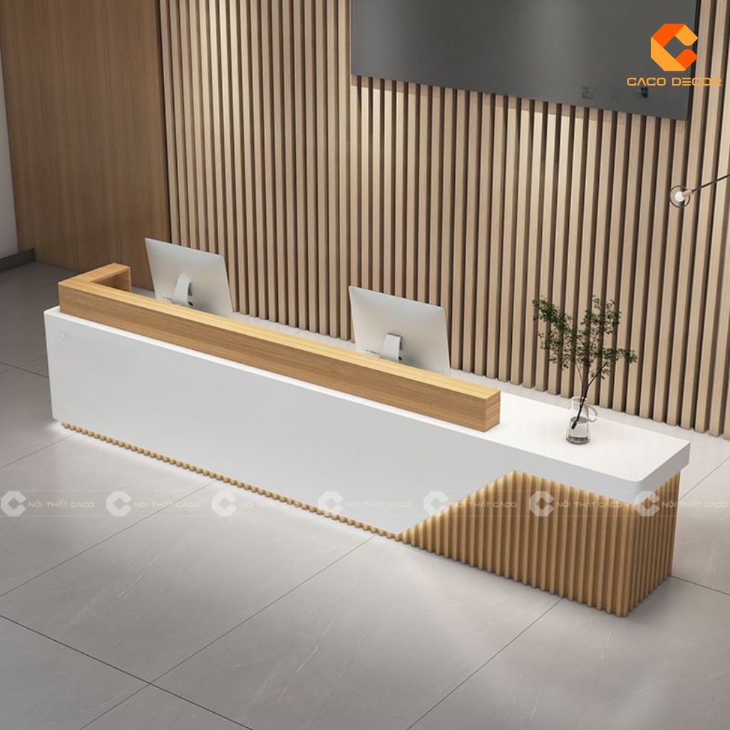 Quầy Lễ Tân Gỗ Công Nghiệp QLT021 Sang Trọng 6