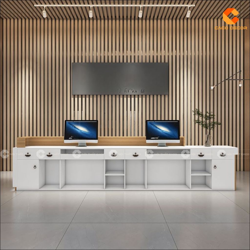 Quầy Lễ Tân Gỗ Công Nghiệp QLT021 Sang Trọng 7