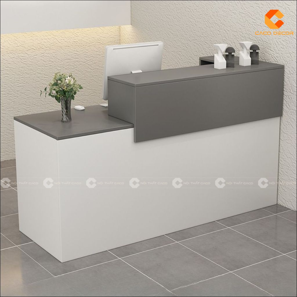 Quầy Lễ Tân Gỗ Công Nghiệp QLT022 Đẹp Hiện Đại | CaCo 4