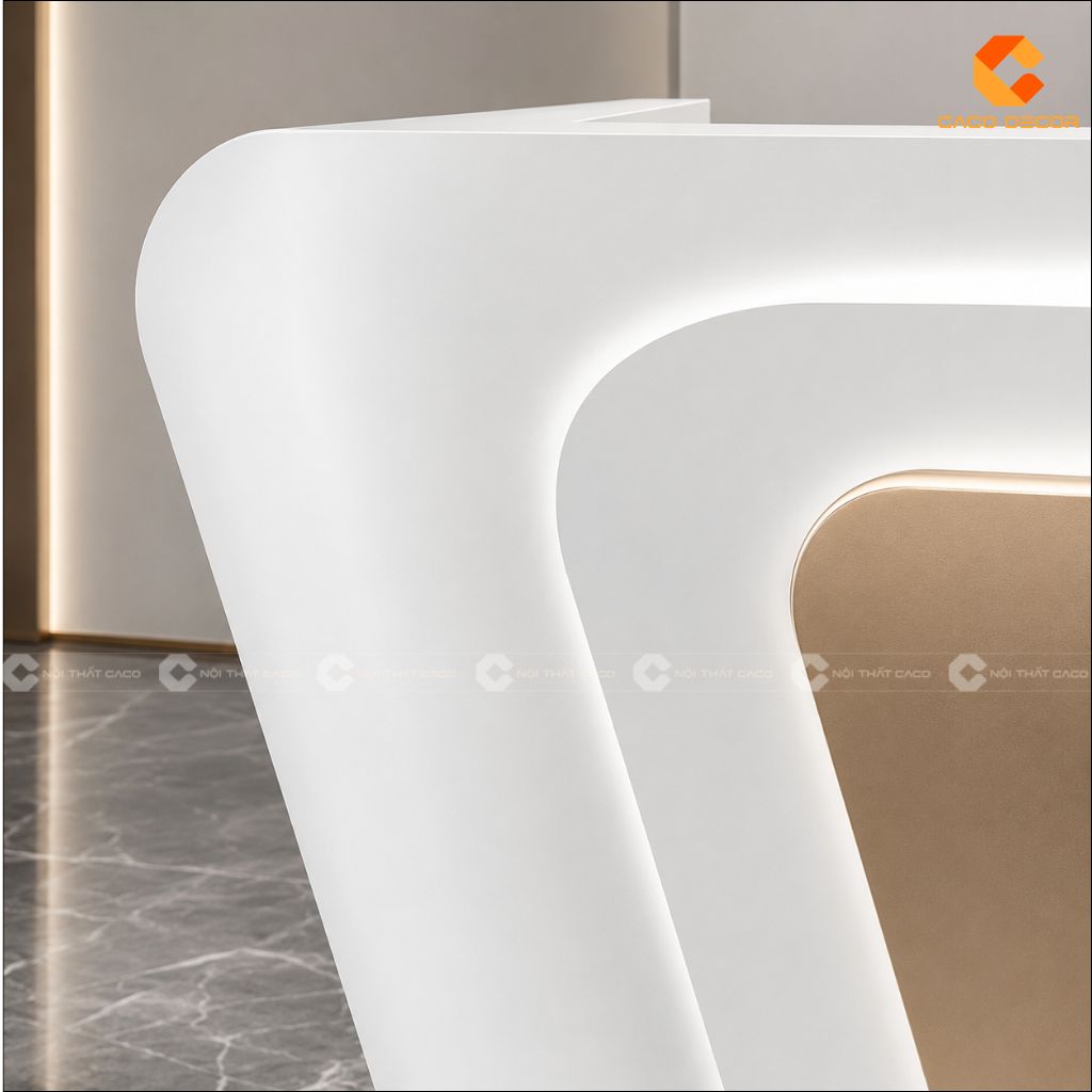 Quầy Lễ Tân Gỗ Công Nghiệp QLT026 Sang Trọng | CaCo 2