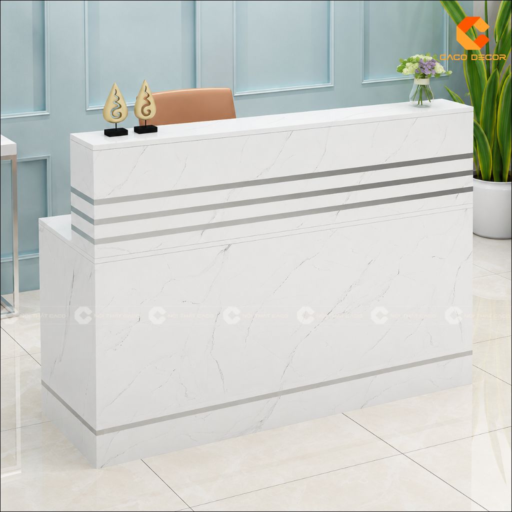 Quầy Lễ Tân Gỗ Công Nghiệp QLT027 Thanh Lịch | CaCo 5