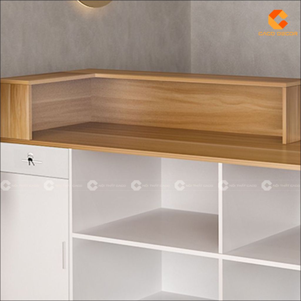 Quầy Lễ Tân Gỗ Công Nghiệp QLT029 Đa Năng Hiện Đại 4