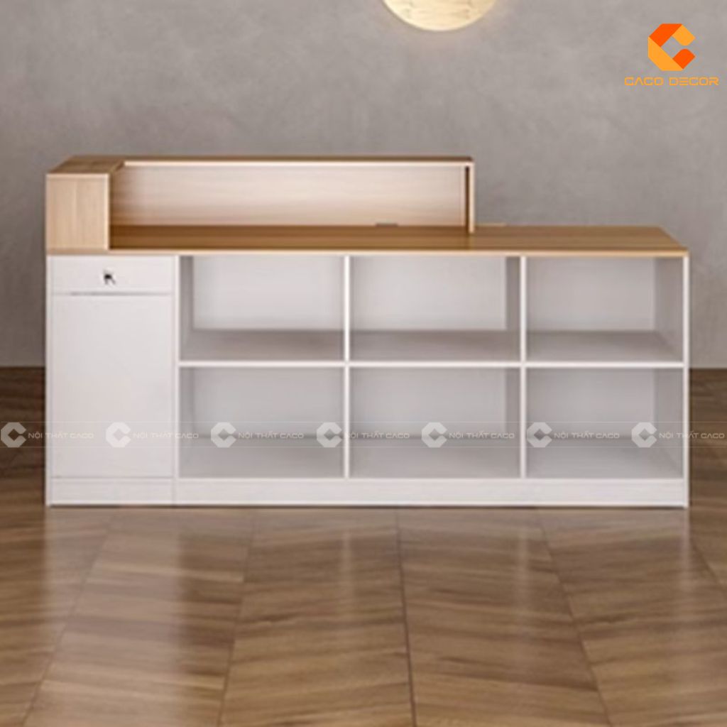Quầy Lễ Tân Gỗ Công Nghiệp QLT029 Đa Năng Hiện Đại 3