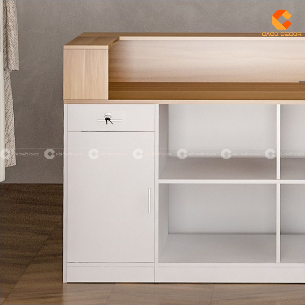Quầy Lễ Tân Gỗ Công Nghiệp QLT029 Đa Năng Hiện Đại 2