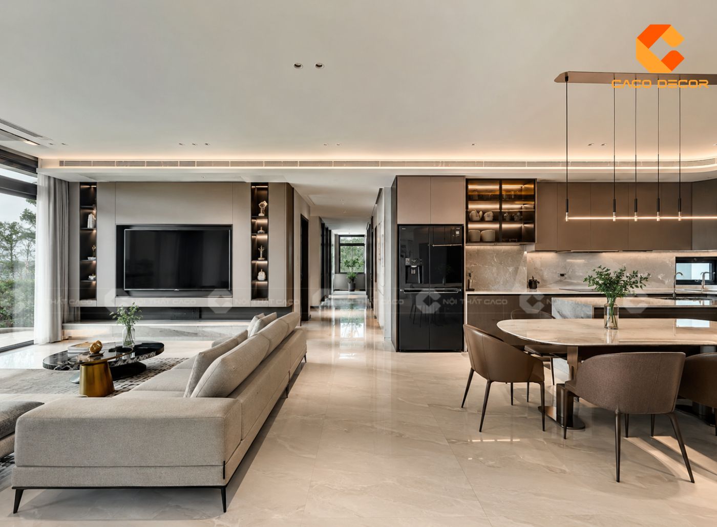 Thi công nội thất biệt thự hiện đại, tối ưu công năng