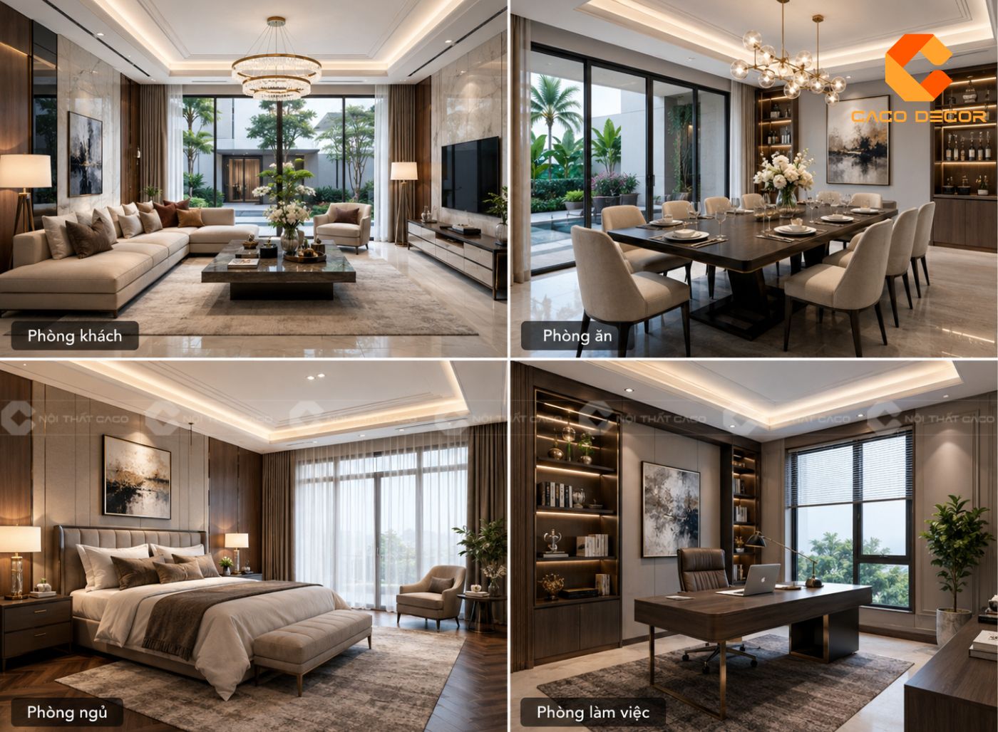 Thi công nội thất rời cho biệt thự