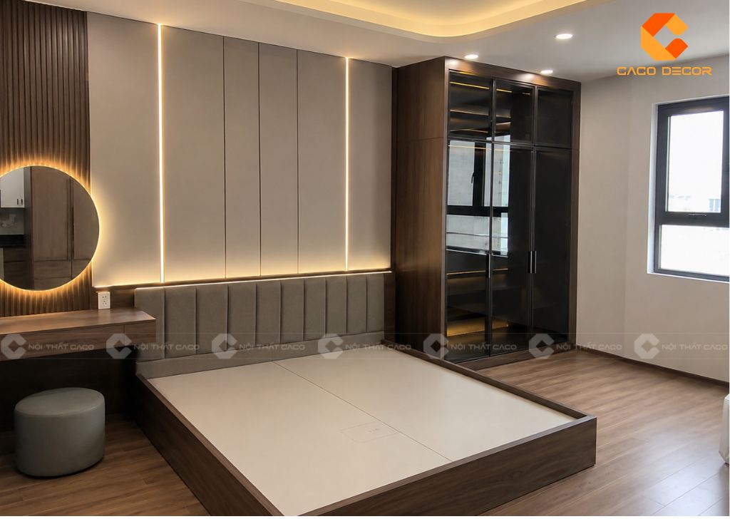 Thi công phòng ngủ theo bản vẽ có sẵn