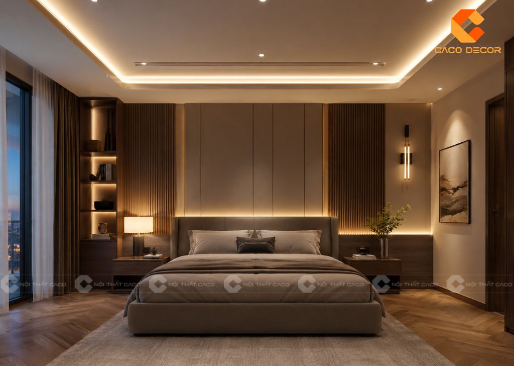 Thiết kế ánh sáng phòng ngủ hiện đại
