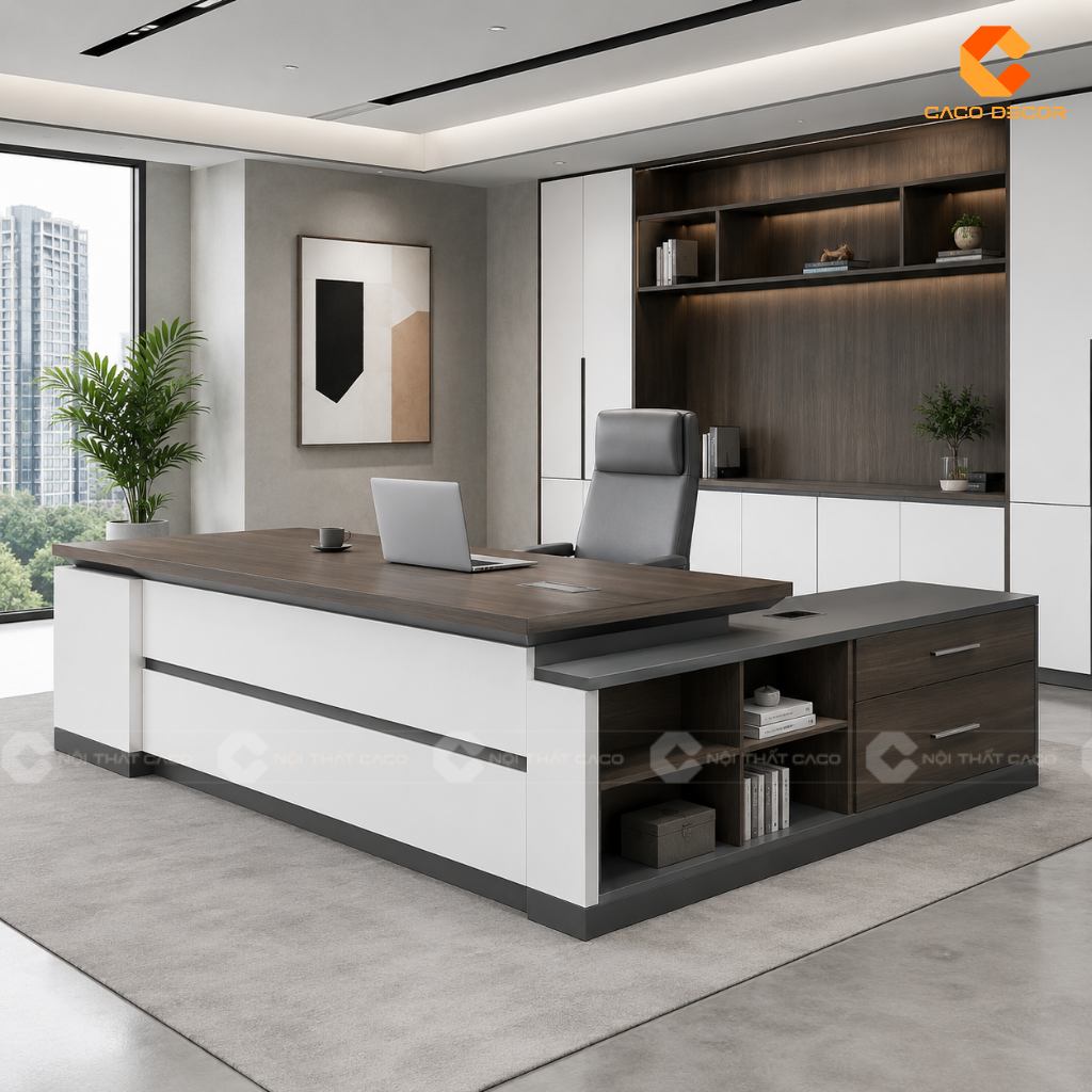 Mua Bàn Giám Đốc Có Tủ Phụ Liền Hay Tủ Di Động Sẽ Tiện Hơn? 17