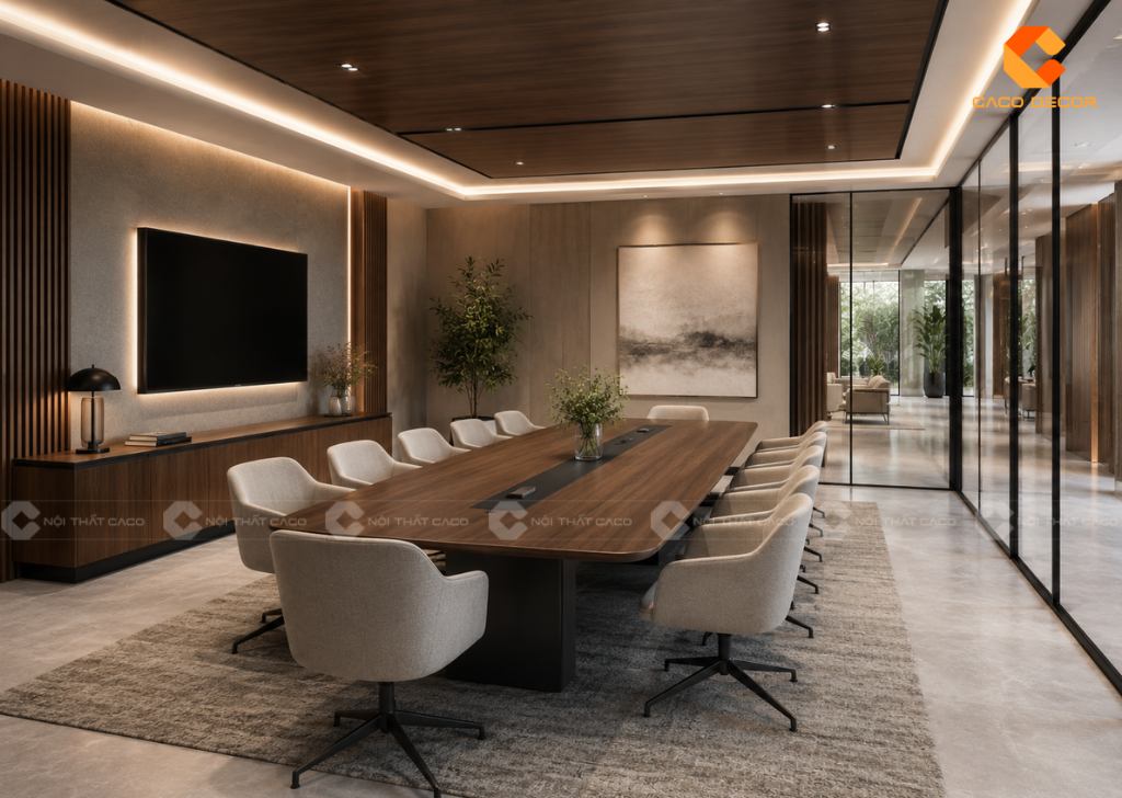 Thiết kế nội thất phòng họp chuyên nghiệp đẹp ấn tượng