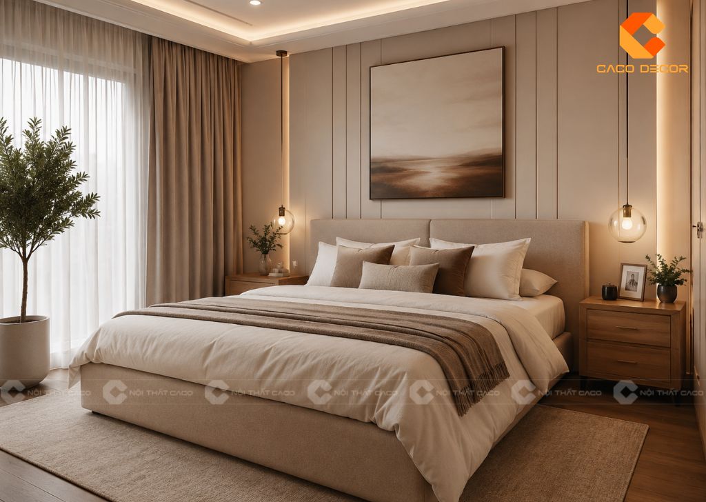 Thiết kế nội thất phòng ngủ cho vợ chồng trẻ