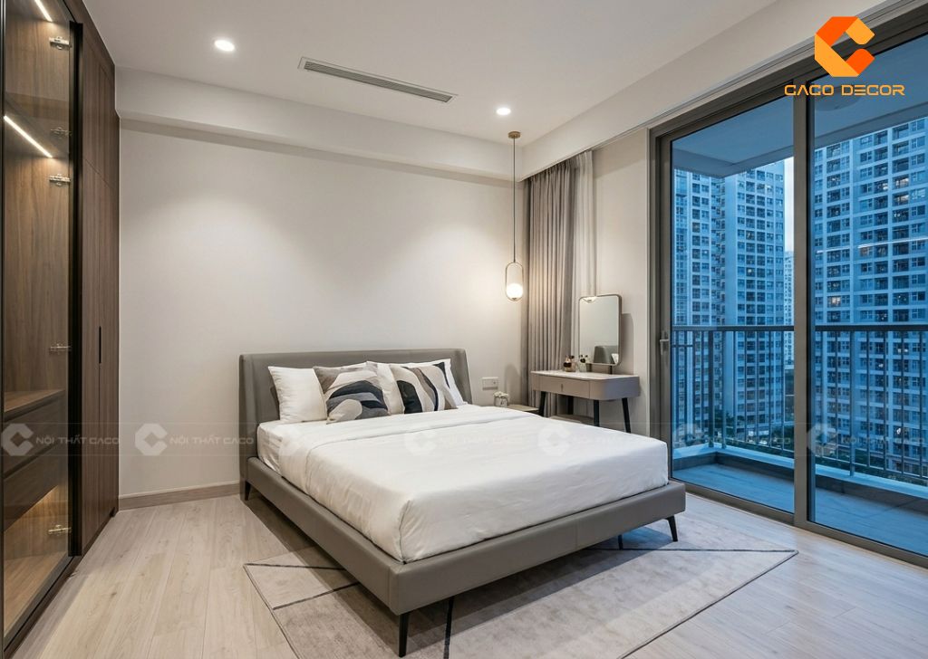 Thiết kế nội thất phòng ngủ chung cư hiện đại