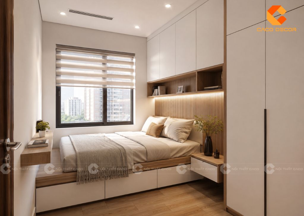 Thiết kế nội thất phòng ngủ chung cư tối ưu diện tích