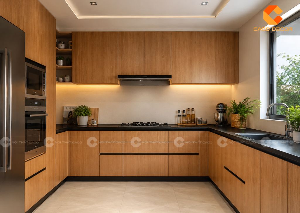 Mẫu Tủ Bếp Gỗ Đẹp Hiện Đại, Bền Đẹp Theo Xu Hướng 24