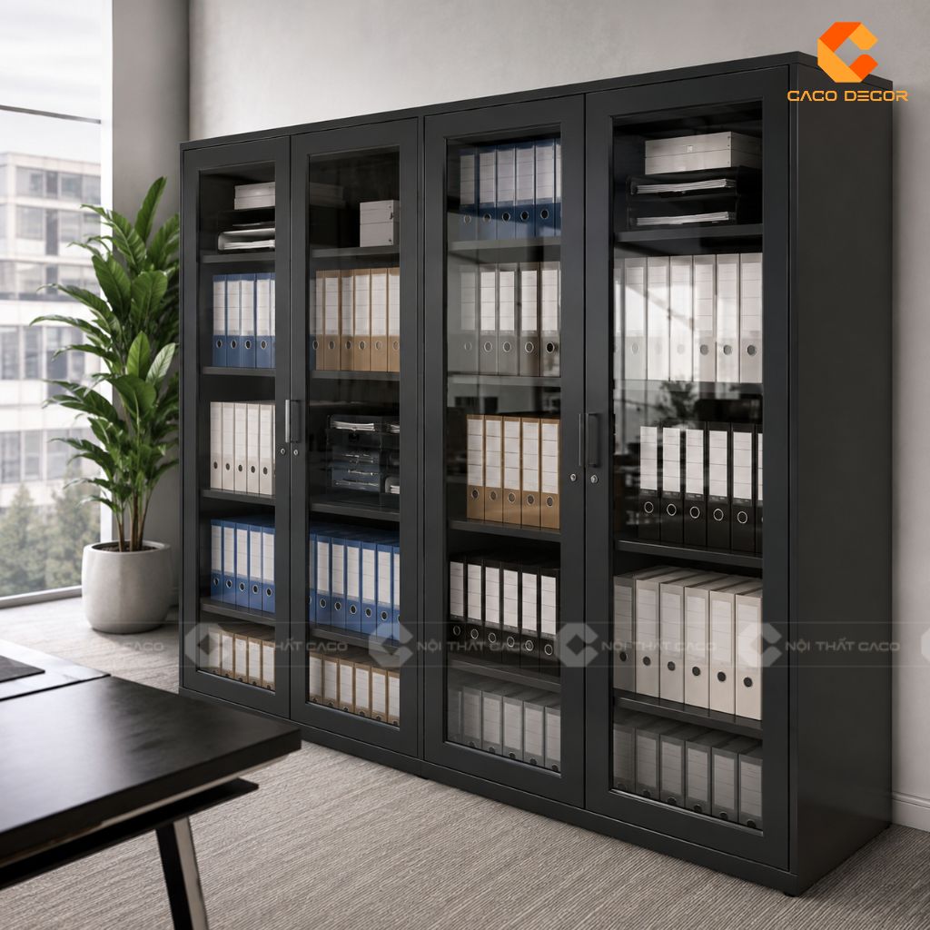 25 Mẫu Tủ Hồ Sơ Cánh Kính Đẹp Hiện Đại, Lưu Trữ Khoa Học 14