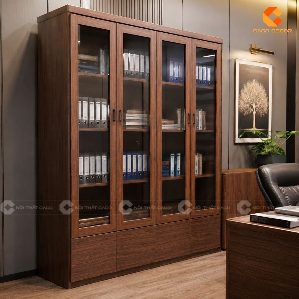 25 Mẫu Tủ Hồ Sơ Cánh Kính Đẹp Hiện Đại, Lưu Trữ Khoa Học 3
