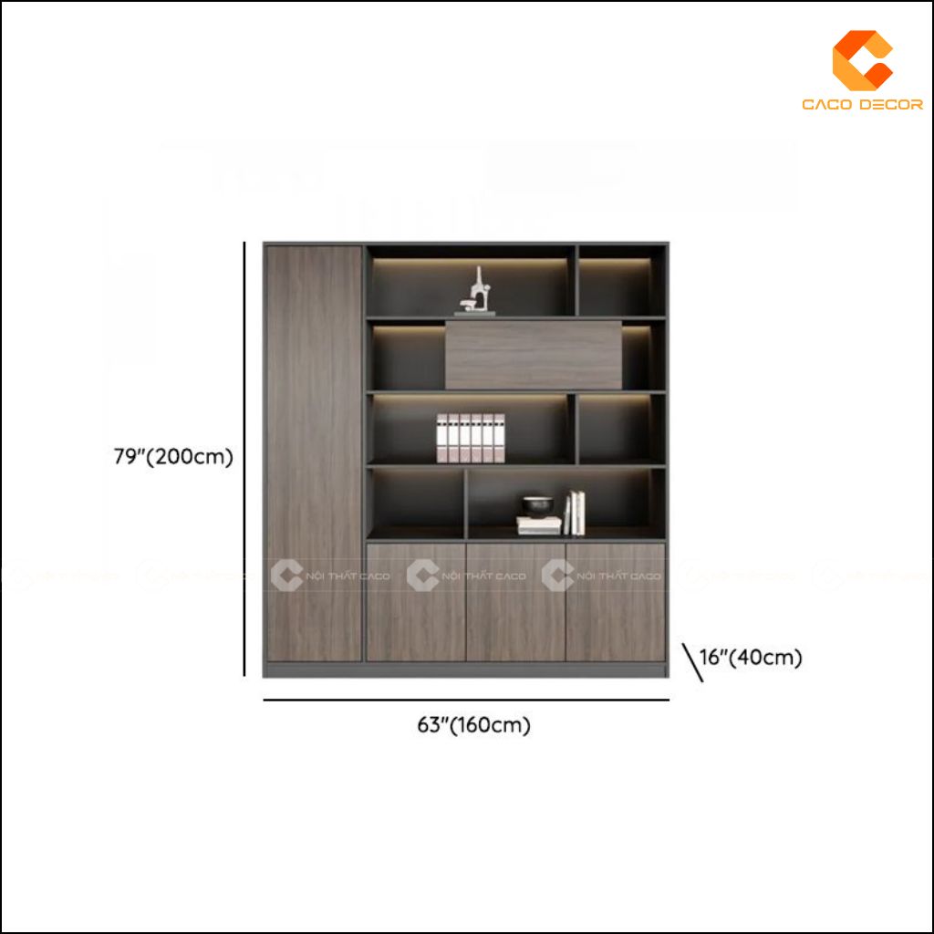 Tủ hồ sơ gỗ công nghiệp THS031 kích thước 1600mm