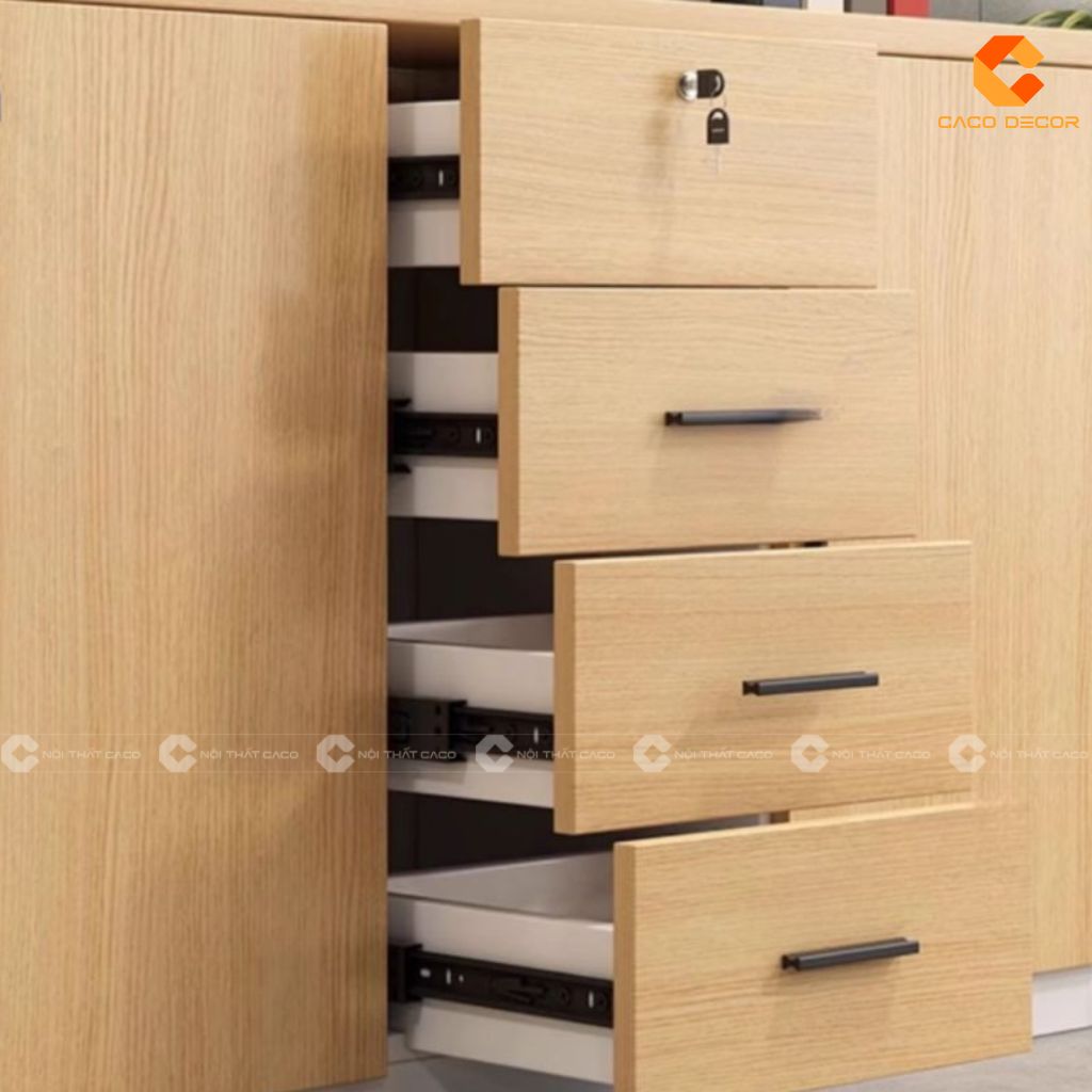Tủ hồ sơ gỗ công nghiệp THS037 hộc kéo chất lượng