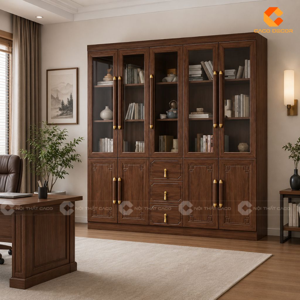 20+ Mẫu Tủ Hồ Sơ Gỗ Tự Nhiên Đẹp, Bền Cho Văn Phòng  10