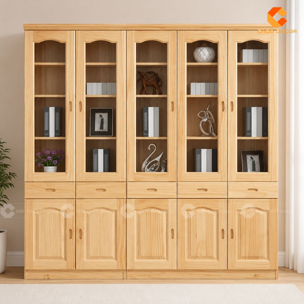 20+ Mẫu Tủ Hồ Sơ Gỗ Tự Nhiên Đẹp, Bền Cho Văn Phòng  19