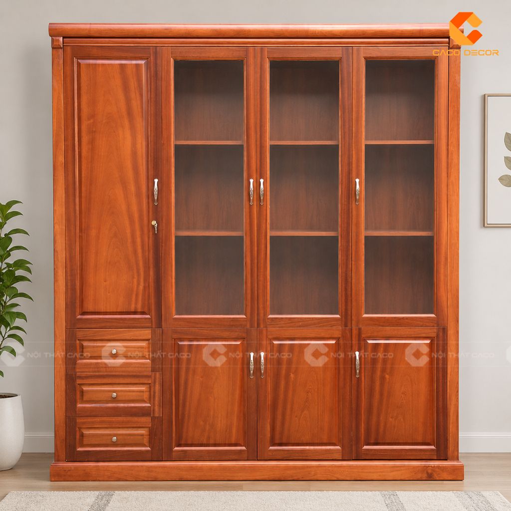20+ Mẫu Tủ Hồ Sơ Gỗ Tự Nhiên Đẹp, Bền Cho Văn Phòng  8
