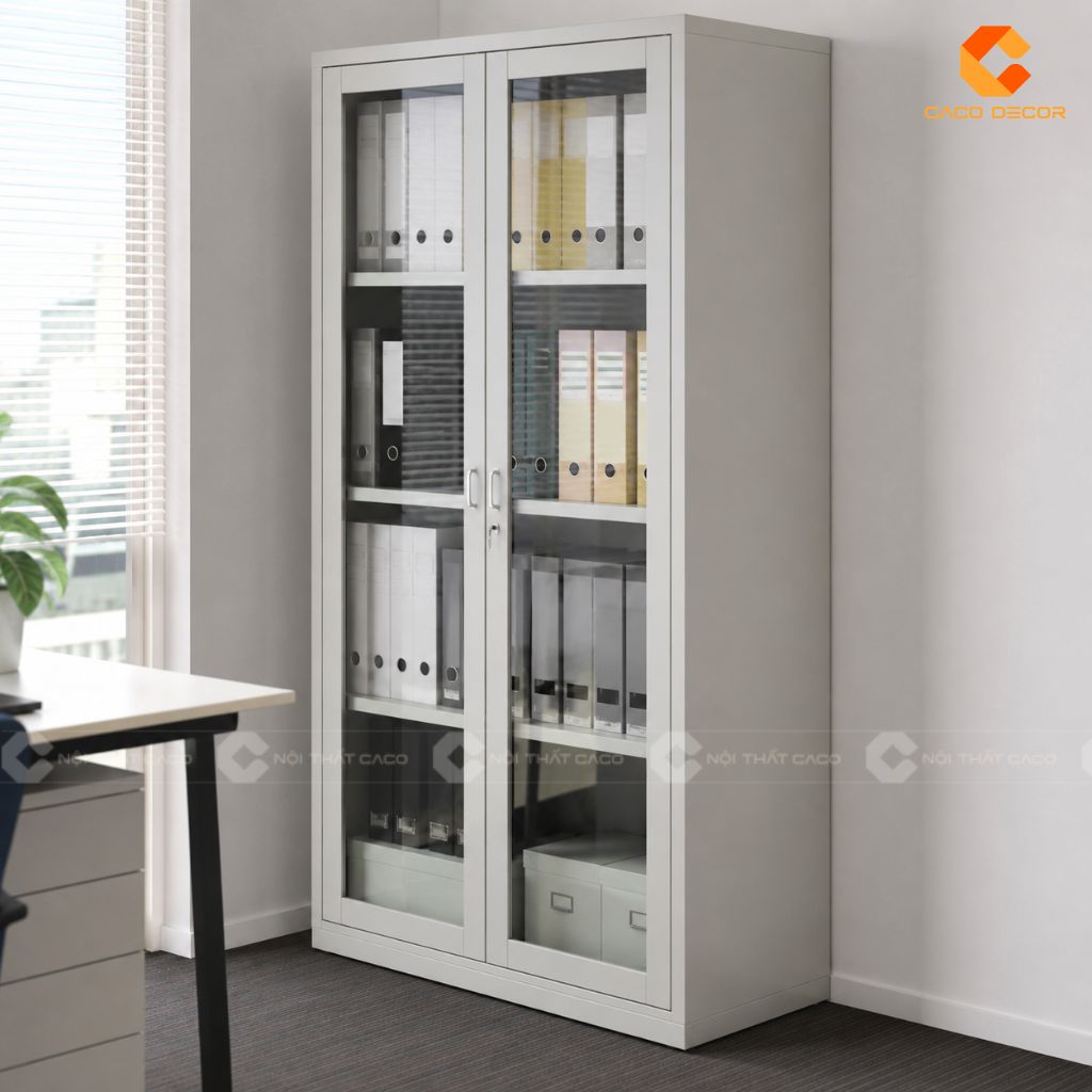 25 Mẫu Tủ Hồ Sơ Cánh Kính Đẹp Hiện Đại, Lưu Trữ Khoa Học 6