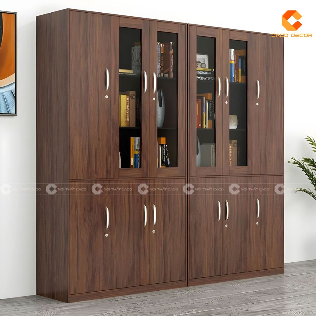 Tủ hồ sơ THS039 vân gỗ nâu trầm