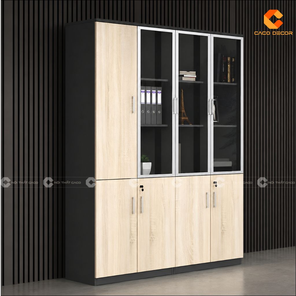 Tủ hồ sơ THS040 thiết kế cao gọn cho văn phòng