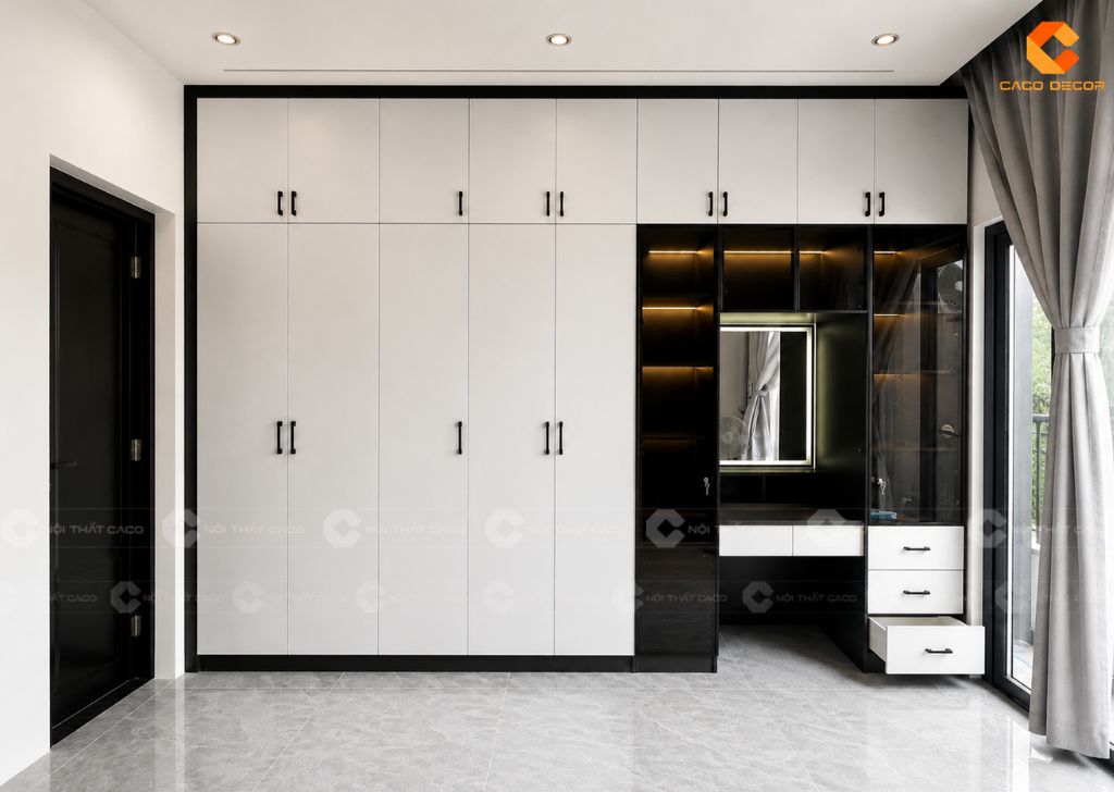 Tủ quần áo kết hợp bàn trang điểm chị Thủy tại phường Tân Thuận