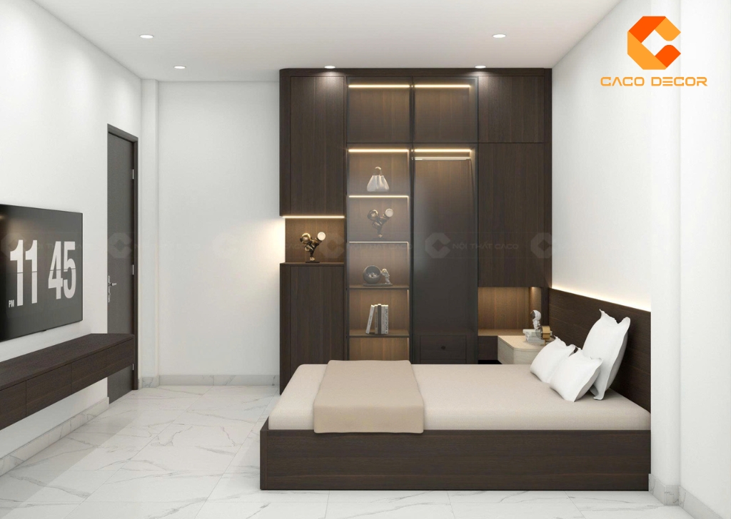 Combo Phòng Ngủ CBPN163 Nâu Trắng Thanh Lịch, Tiện Nghi 3