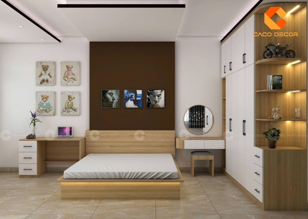 Combo phòng ngủ CBPN158 có bàn trang điểm tiện lợi