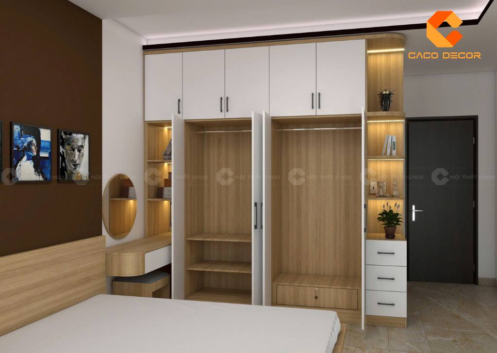 Combo phòng ngủ CBPN158 giúp lưu trữ đồ đạc thuận tiện hơn