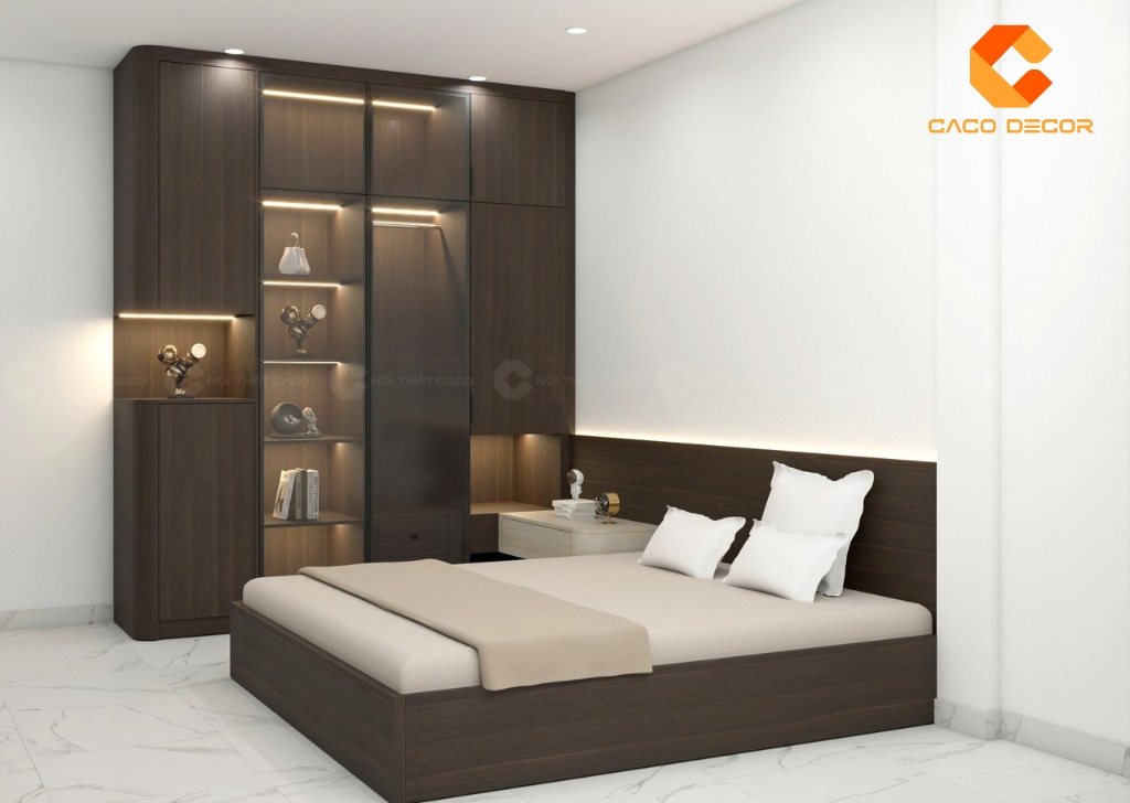 Combo Phòng Ngủ CBPN163 Nâu Trắng Thanh Lịch, Tiện Nghi 4