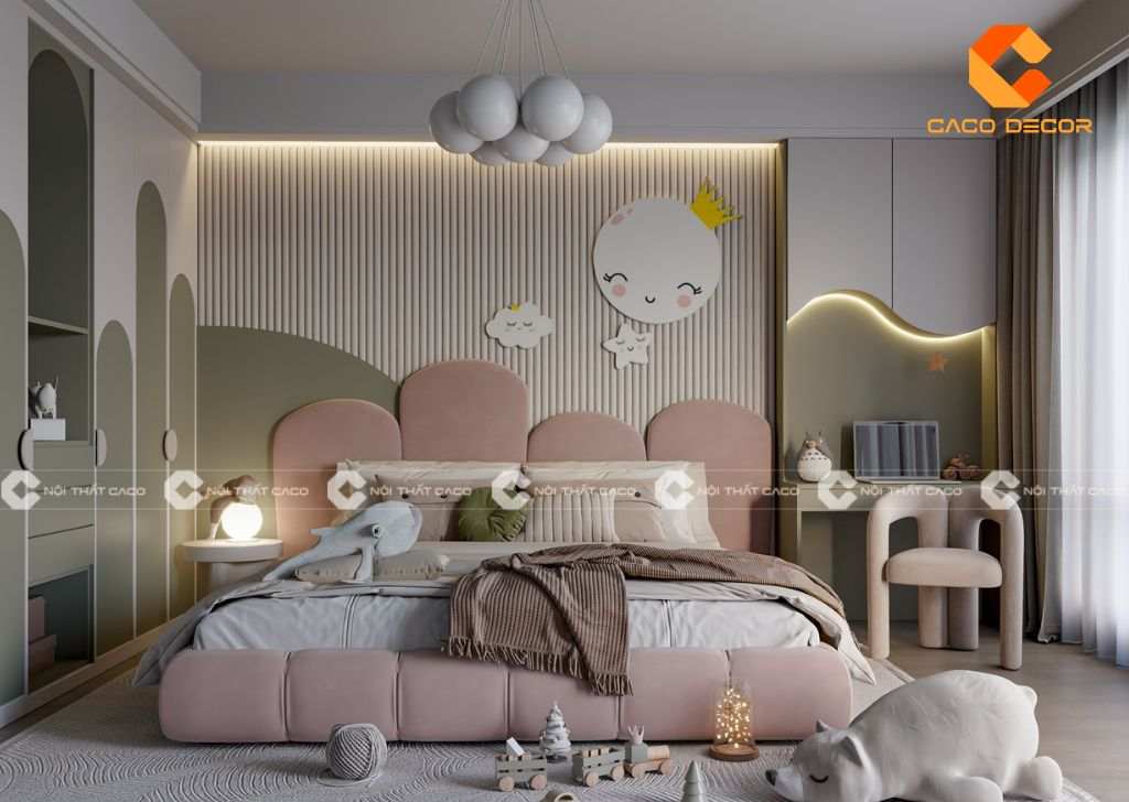 Giường ngủ trẻ em cao cấp làm bằng gỗ thông minh và hiện đại 15