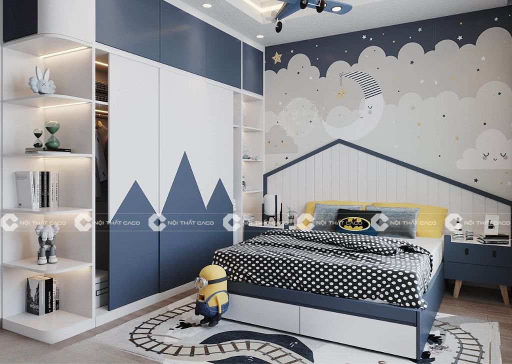 Giường ngủ trẻ em cao cấp làm bằng gỗ thông minh và hiện đại 18