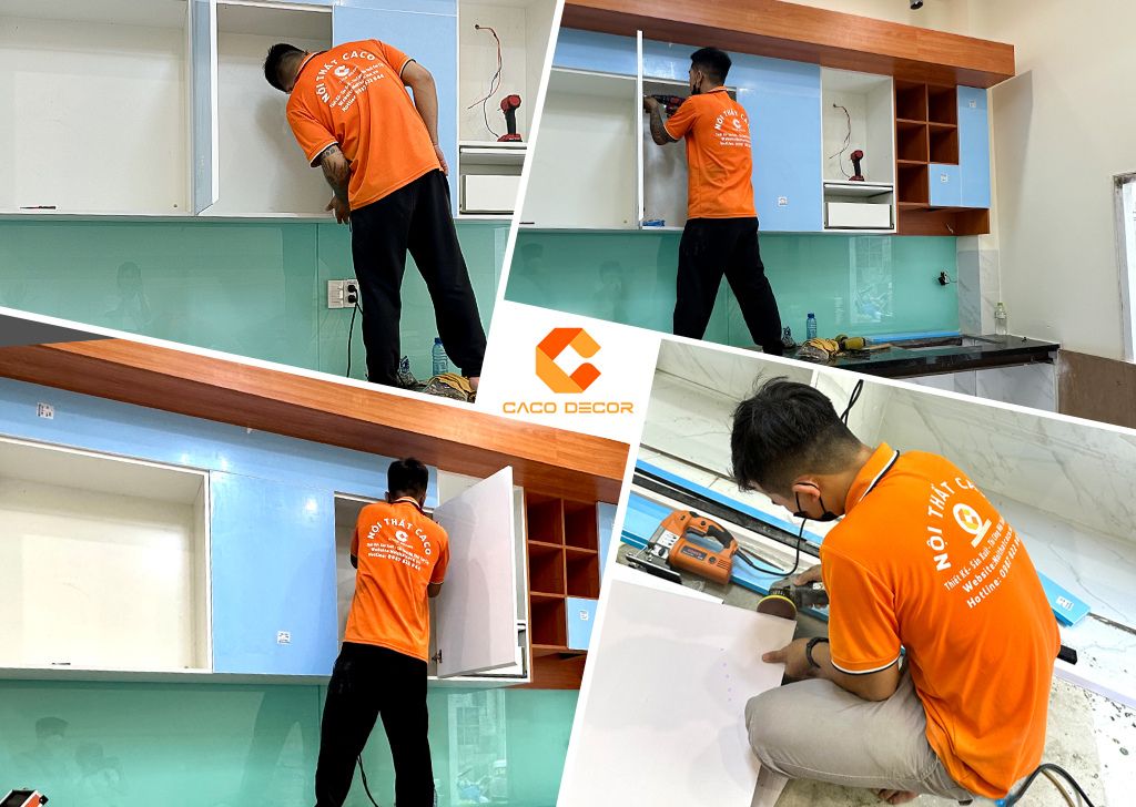 Hình ảnh lắp ráp sản phẩm tại nhà khách của CaCo