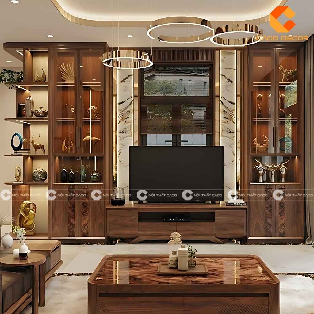 Tư Vấn Thiết Kế Kệ Tivi Kết Hợp Tủ Rượu Cho Phòng Khách 2