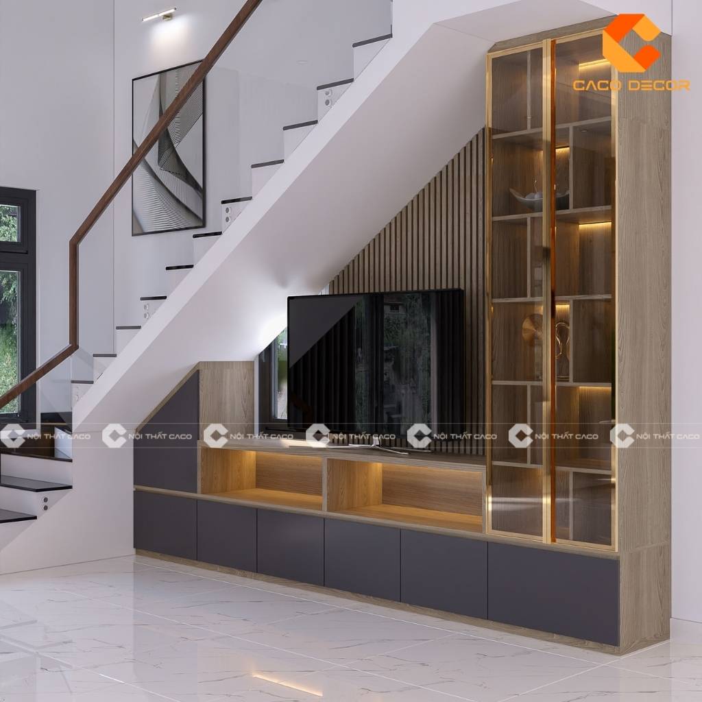 Tư Vấn Thiết Kế Kệ Tivi Kết Hợp Tủ Rượu Cho Phòng Khách 20