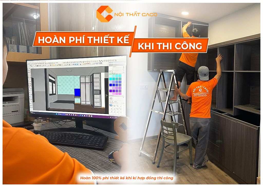 CaCo hỗ trợ thiết kế 2d/3D miễn phí khi chọn thi công