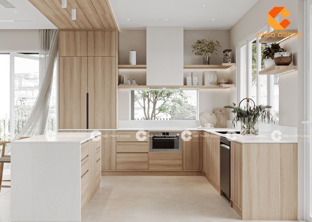 Tủ gỗ công nghiệp hiện đại, thoáng mát