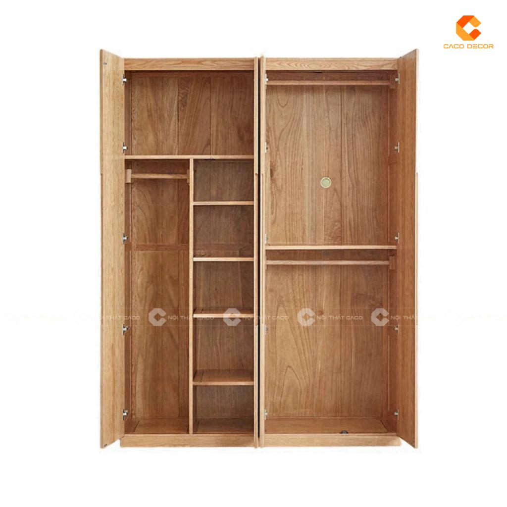 Tủ quần gỗ MDF TAM063 với màu gỗ sáng dễ phối nội thất