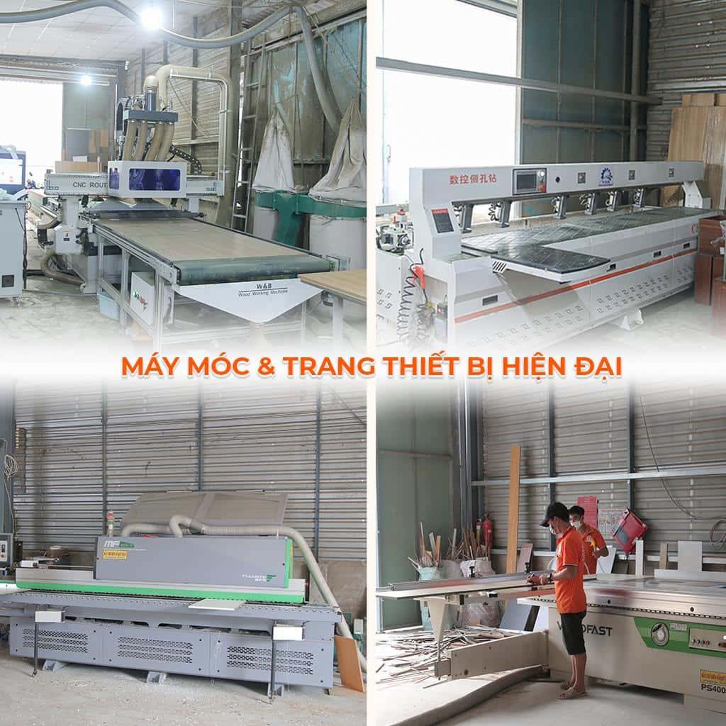 Xưởng có máy móc và thiết bị hiện đại